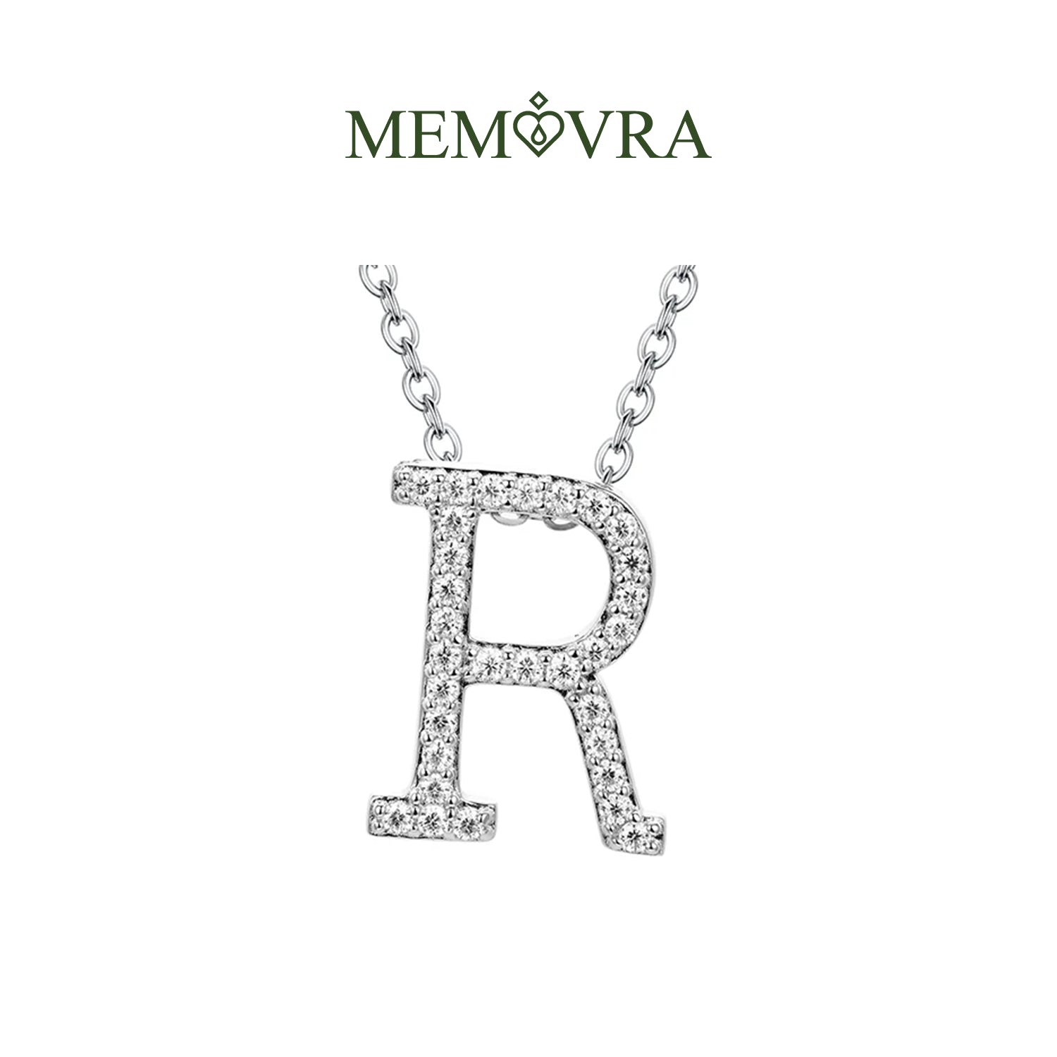 Luxe Moissanite Letter Pendant Necklace